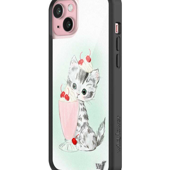Wildflower iPhone case 15 Plus Kitty Shake Cats Cute