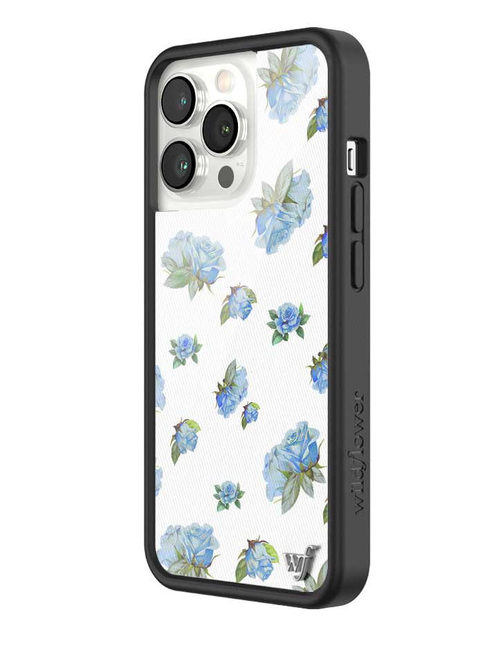 Wildflower iPhone case 13 Pro Moonlight Rose Floral Cute Blue