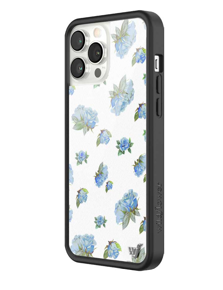 Wildflower iPhone case 13 Pro Max Moonlight Rose Floral Cute Blue