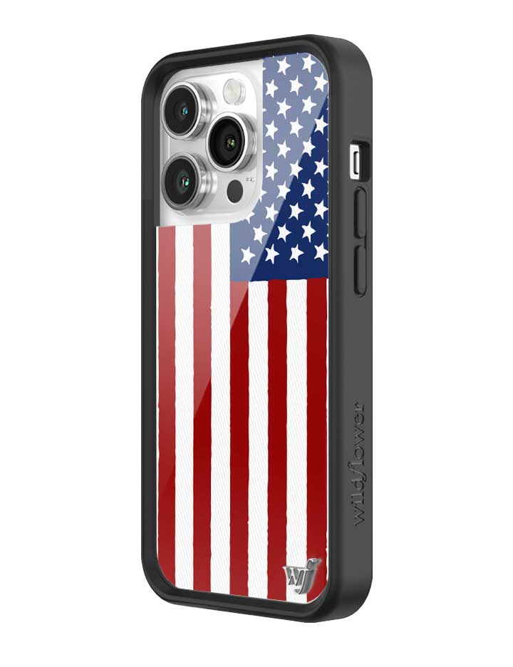 Wildflower American Flag iPhone 14 Pro Case