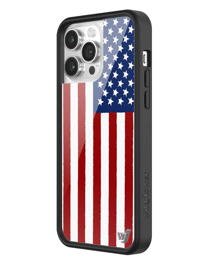 Wildflower American Flag iPhone 14 Pro Max Case