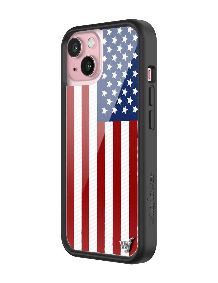 Wildflower American Flag iPhone 15 Case