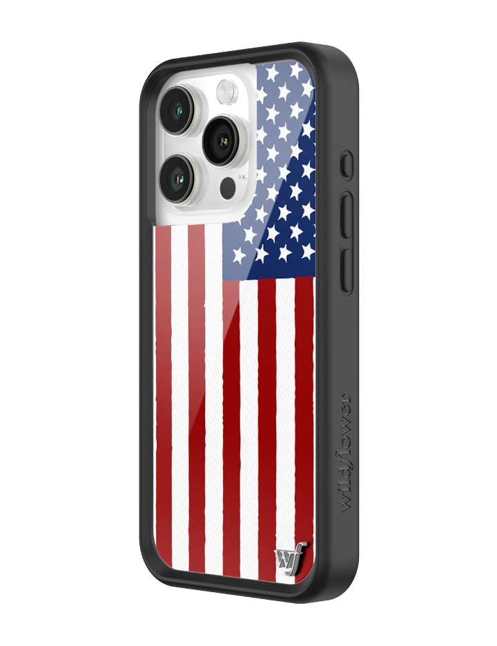 Wildflower American Flag iPhone 15 Pro Case