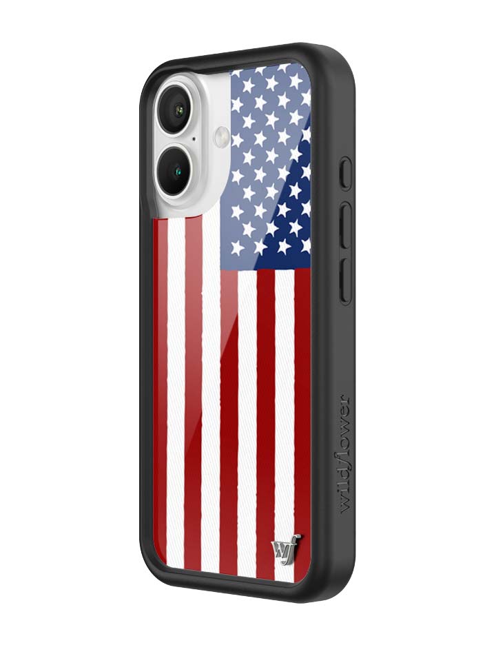 Wildflower American Flag iPhone 16 Case