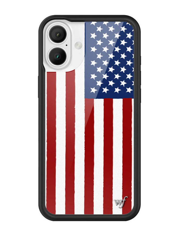 Wildflower American Flag iPhone 16 Plus Case