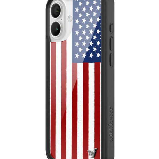 Wildflower American Flag iPhone 16 Plus Case