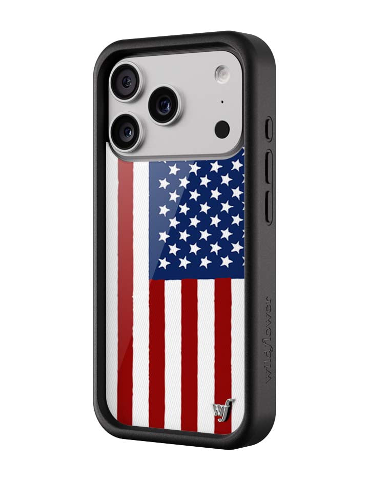 Wildflower American Flag iPhone 17 Pro Case