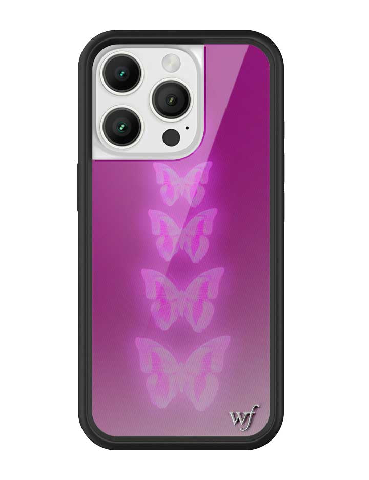 wildflower iPhone15ケース 蝶のデザイン NEBU2016P-Neon-Butterfly-