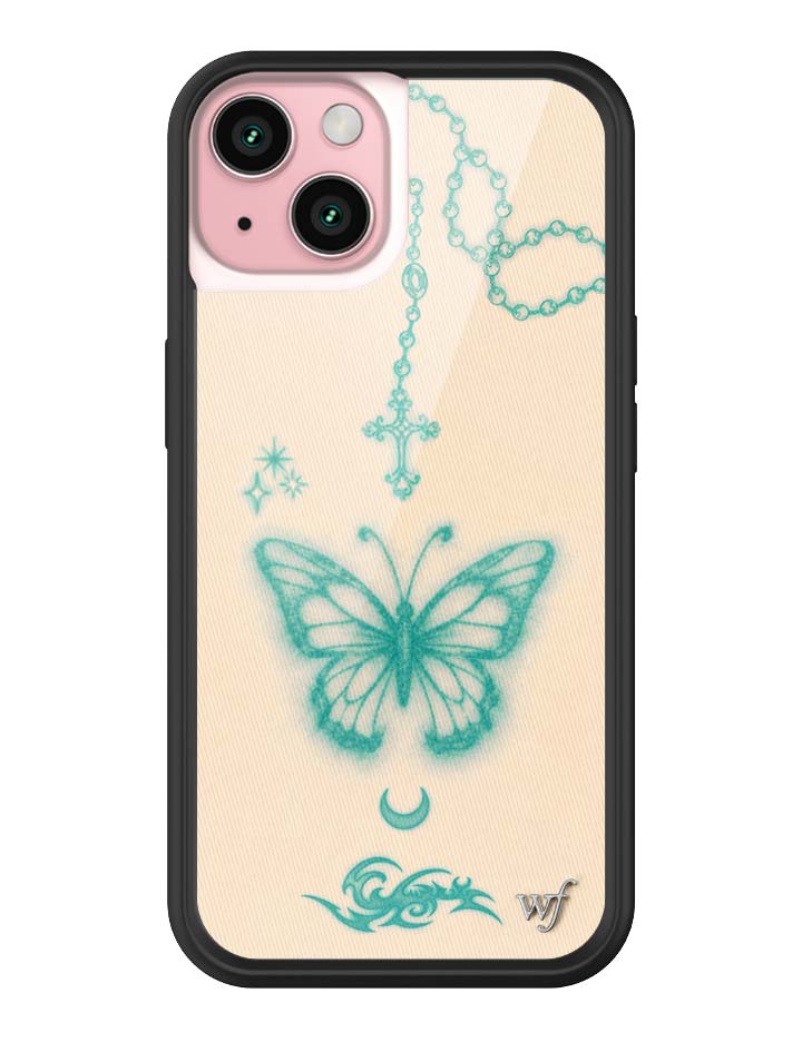 Wildflower iPhone case 15 Noah Cyrus Tattooed Blue Cute