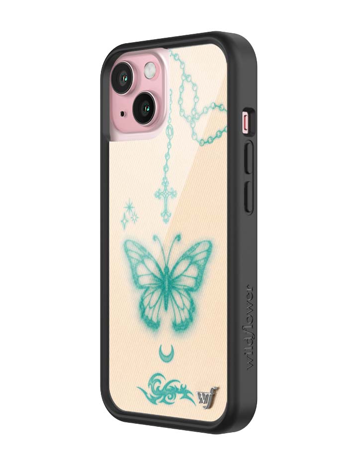 Wildflower iPhone case 15 Noah Cyrus Tattooed Blue Cute