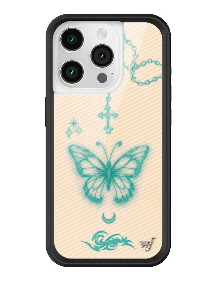 Wildflower iPhone case 15 Pro Noah Cyrus Tattooed Blue Cute