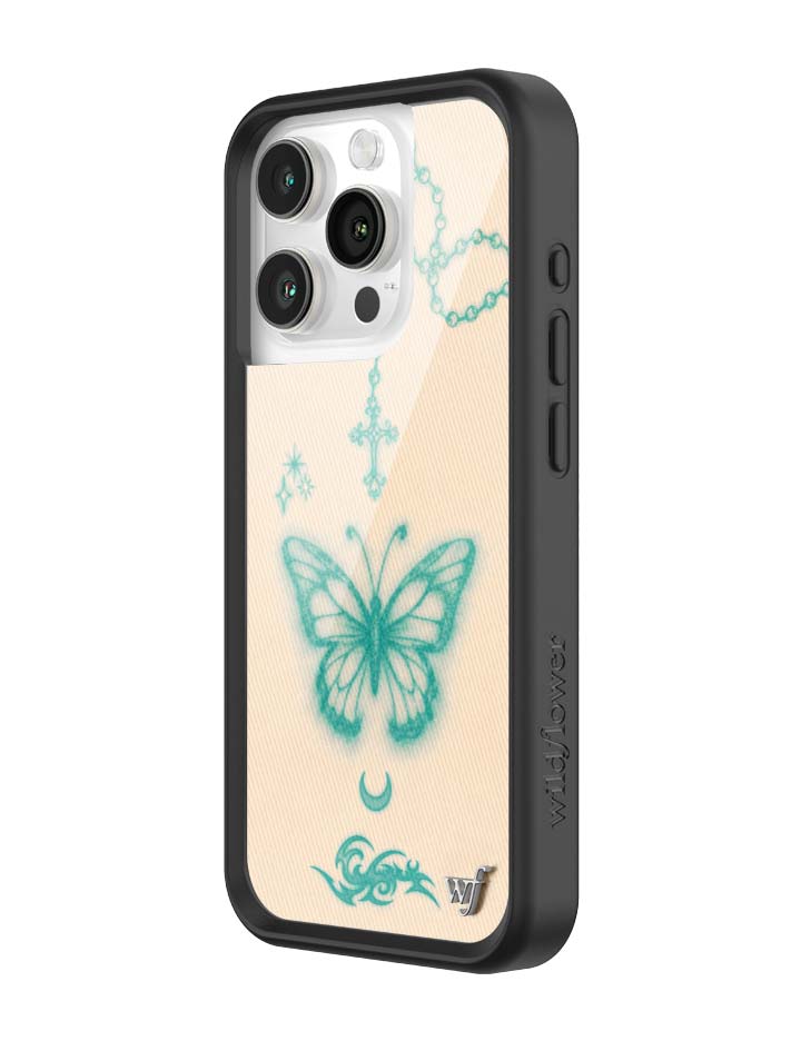 Wildflower iPhone case 15 Pro Noah Cyrus Tattooed Blue Cute