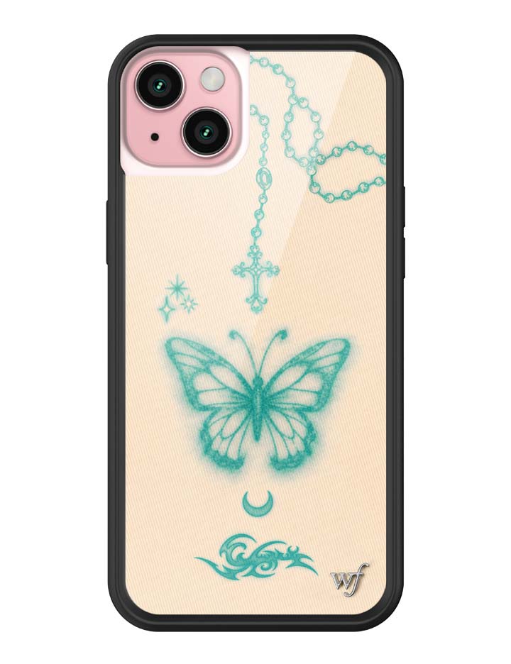 Wildflower iPhone case 15 Plus Noah Cyrus Tattooed Blue Cute