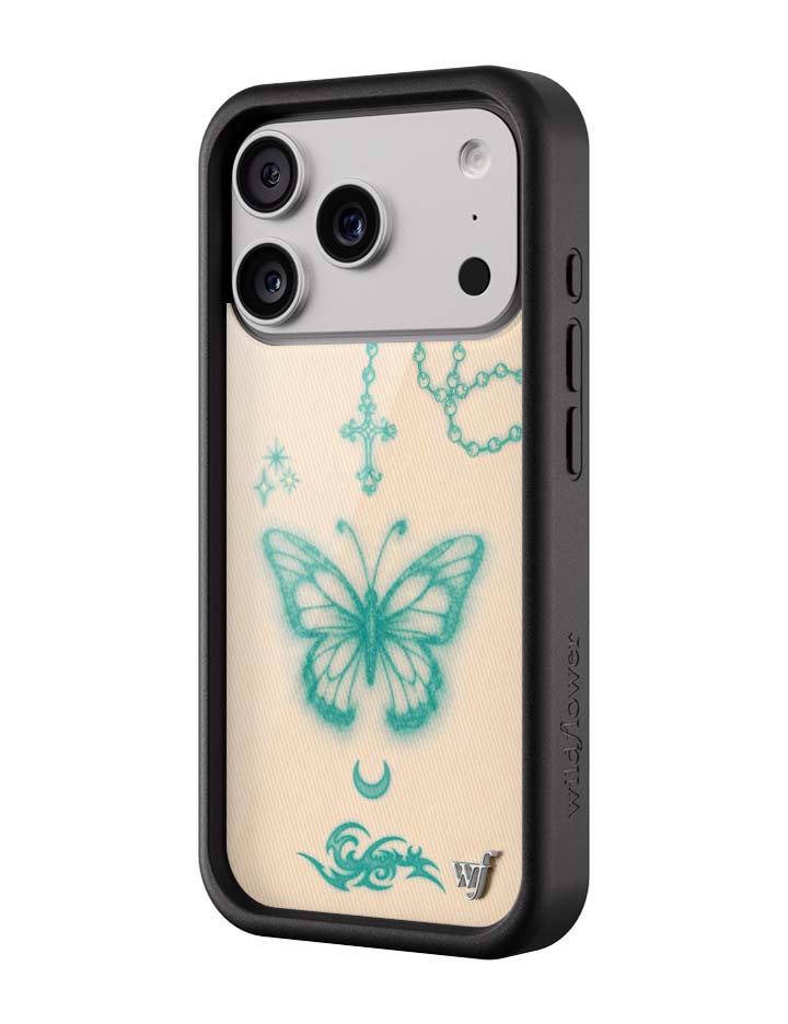 Wildflower iPhone case 18 Pro Noah Cyrus Tattooed Blue Cute