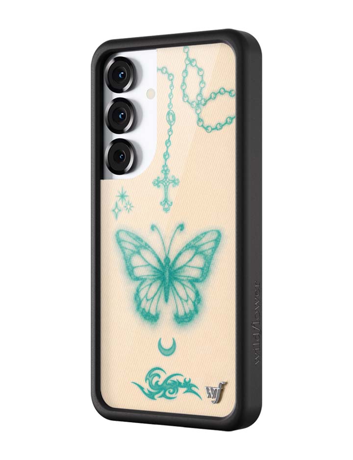 Wildflower Galaxy S25 case Noah Cyrus Blue Cute