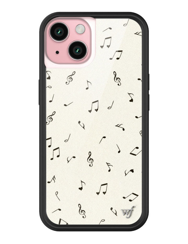 Wildflower iPhone case 15 Love Notes Black Cute