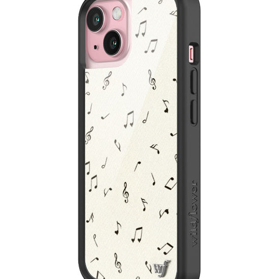 Wildflower iPhone case 15 Love Notes Black Cute
