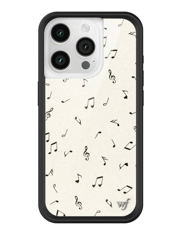 Wildflower iPhone case 15 Pro Love Notes Black Cute