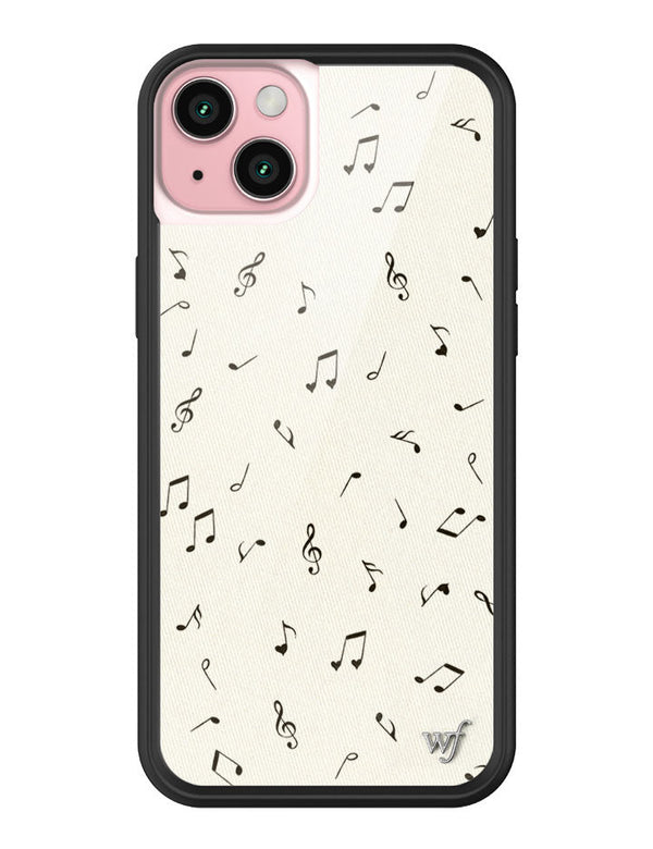 Wildflower iPhone case 15 Plus Love Notes Black Cute
