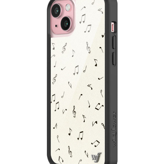 Wildflower iPhone case 15 Plus Love Notes Black Cute