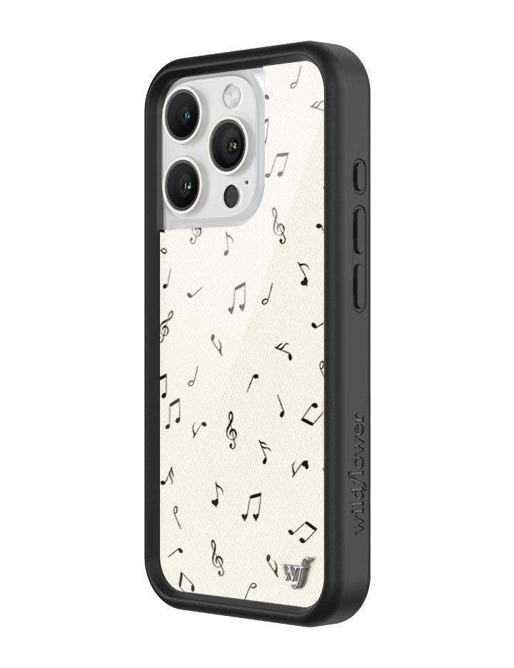 Wildflower iPhone case 16 Pro Love Notes Black Cute