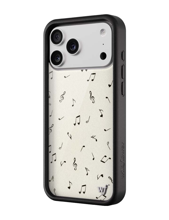 Wildflower iPhone case 17 Pro Max Love Notes Black Cute