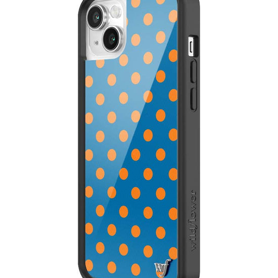 Wildflower iPhone case 13 Polka Dot | Blue and Orange Cute