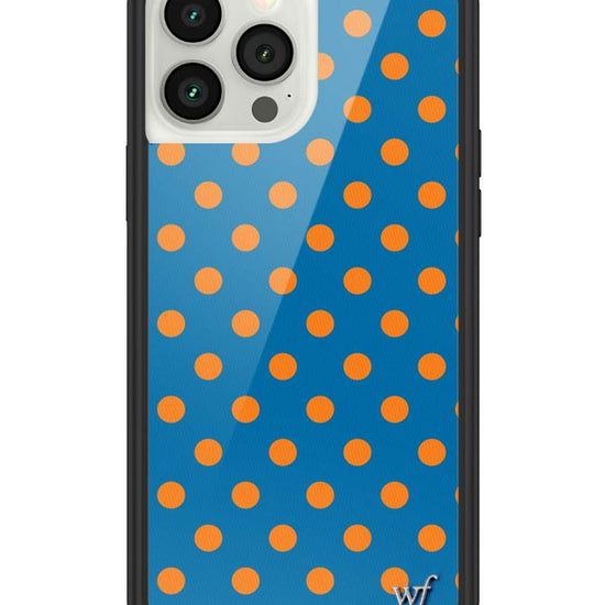 Wildflower iPhone case 13 Pro Max Polka Dot | Blue and Orange Cute