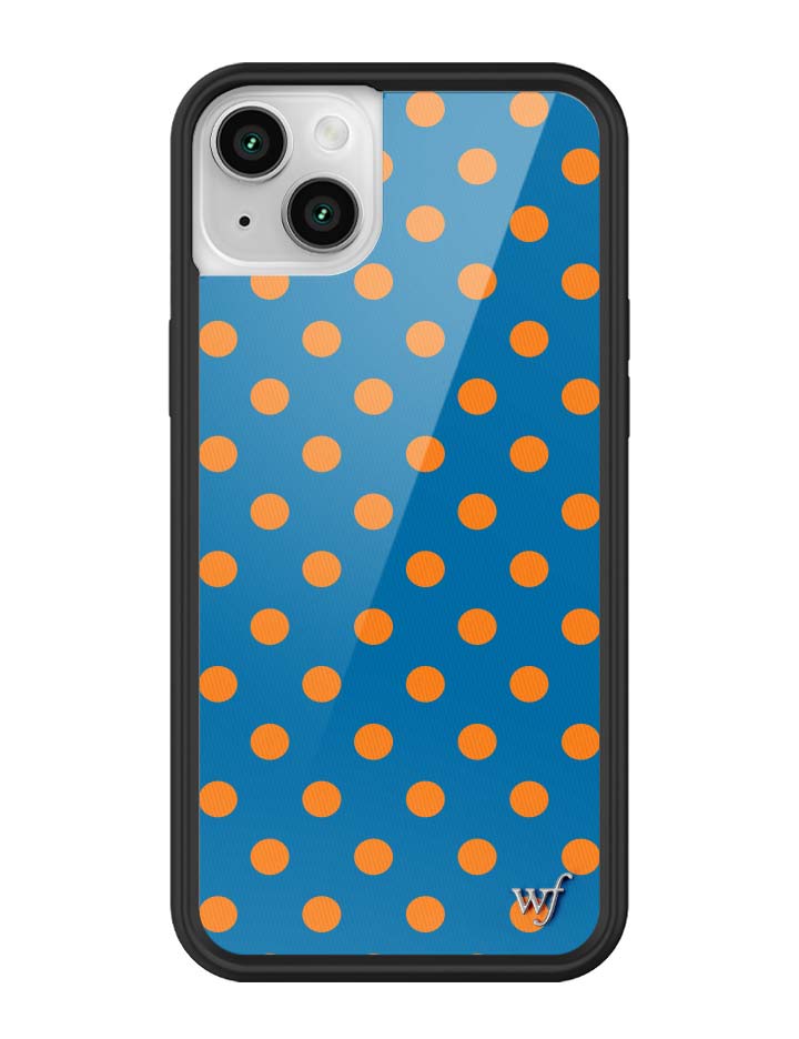 Wildflower iPhone case 14 Polka Dot | Blue and Orange Cute