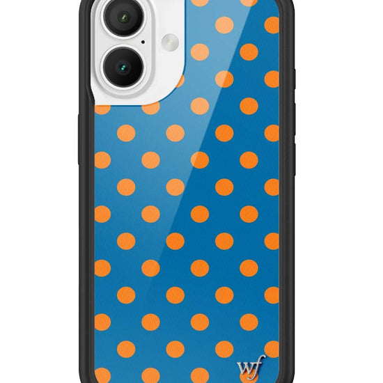 Wildflower iPhone case 16 Polka Dot | Blue and Orange Cute