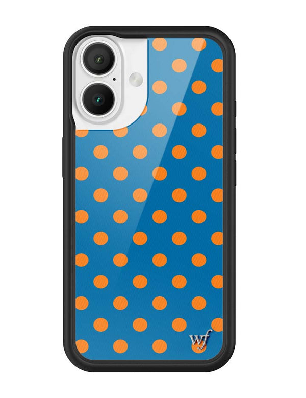 Wildflower iPhone case 16 Polka Dot | Blue and Orange Cute