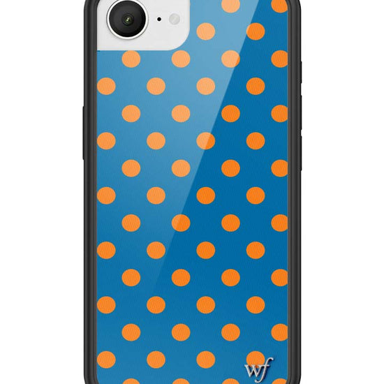 Wildflower iPhone case 16e Polka Dot | Blue and Orange Cute