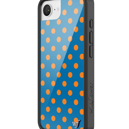 Wildflower iPhone case 16e Polka Dot | Blue and Orange Cute