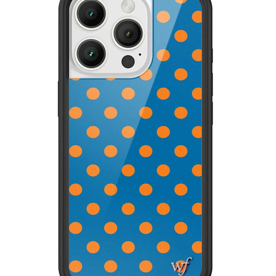Wildflower iPhone case 16 Pro Polka Dot | Blue and Orange Cute