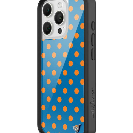 Wildflower iPhone case 16 Pro Polka Dot | Blue and Orange Cute