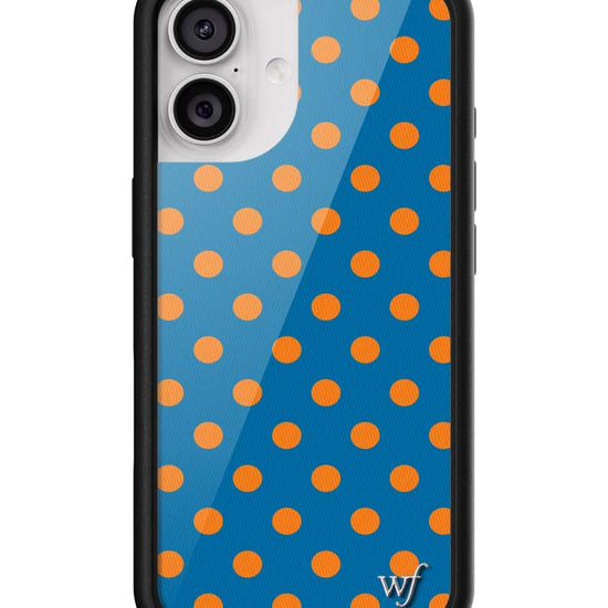 Wildflower iPhone case 17 Polka Dot | Blue and Orange Cute