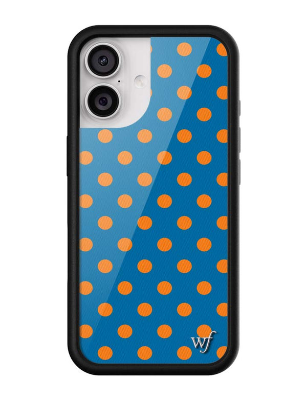Wildflower iPhone case 17 Polka Dot | Blue and Orange Cute