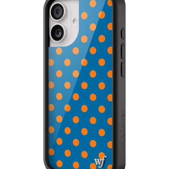 Wildflower iPhone case 17 Polka Dot | Blue and Orange Cute