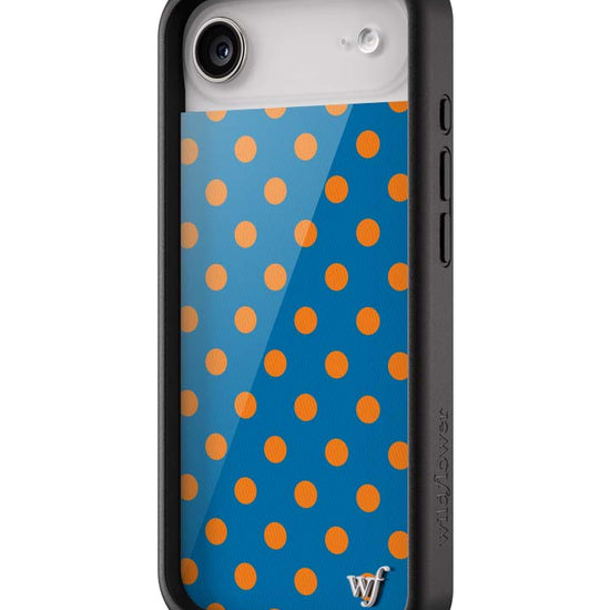 Wildflower iPhone case 17 Air Polka Dot | Blue and Orange Cute