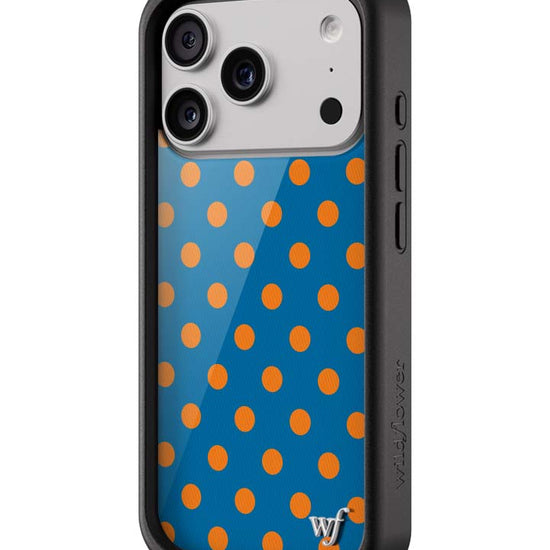 Wildflower iPhone case 17 Pro Polka Dot | Blue and Orange Cute