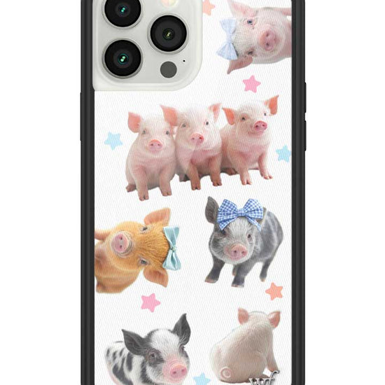 Wildflower iPhone case 13 Pro Max Little Piggies Animal Pink Cute