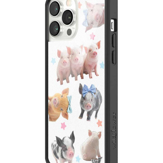 Wildflower iPhone case 13 Pro Max Little Piggies Animal Pink Cute