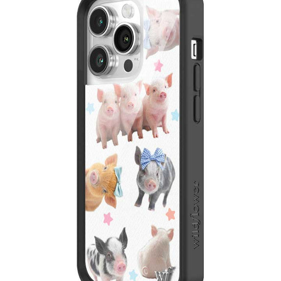 Wildflower iPhone case 14 Pro Little Piggies Animal Pink Cute