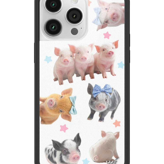 Wildflower iPhone case 14 Pro Max Little Piggies Animal Pink Cute