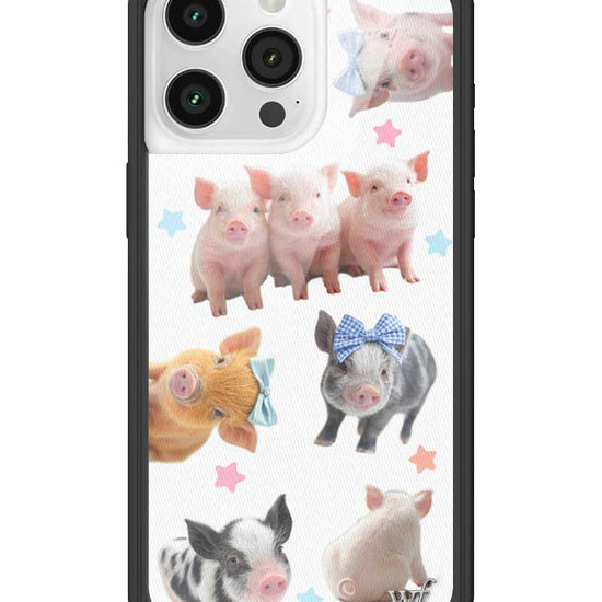 Wildflower iPhone case 15 Pro Max Little Piggies Animal Pink Cute