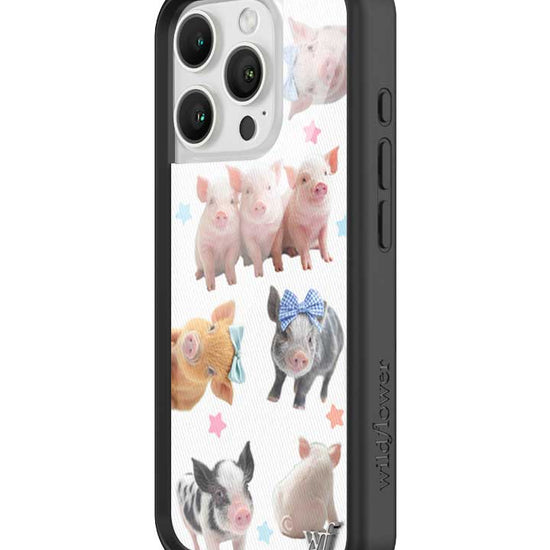 Wildflower iPhone case 16 Pro Little Piggies Animal Pink Cute