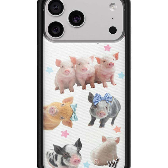 Wildflower iPhone case 17 Pro Max Little Piggies Animal Pink Cute