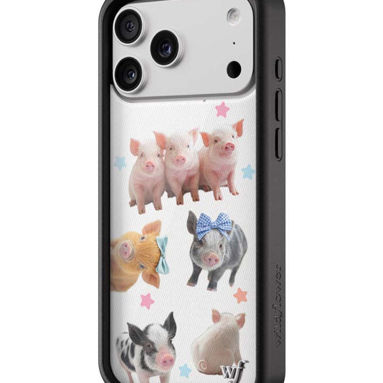 Wildflower iPhone case 17 Pro Max Little Piggies Animal Pink Cute