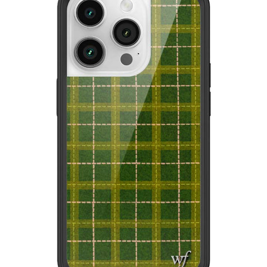 Wildflower iPhone case 14 Pro Olivia Neill Plaid Green Cute