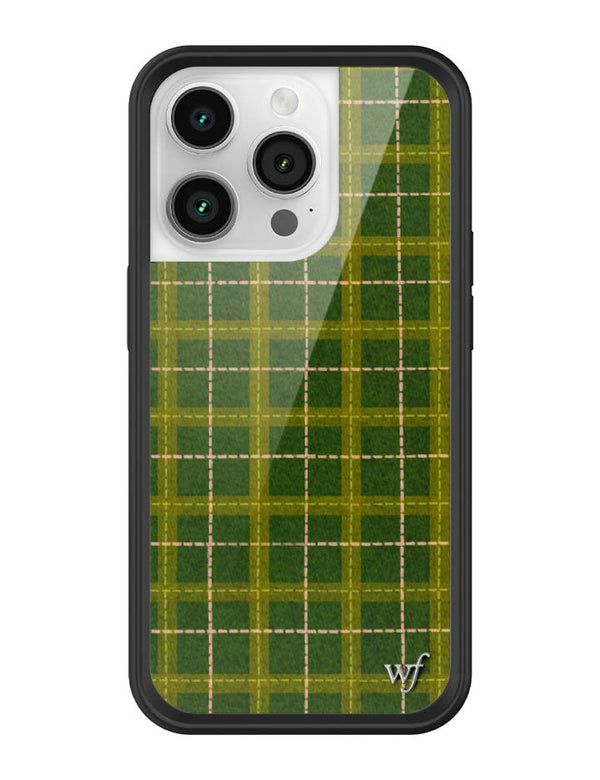 Wildflower iPhone case 14 Pro Olivia Neill Plaid Green Cute